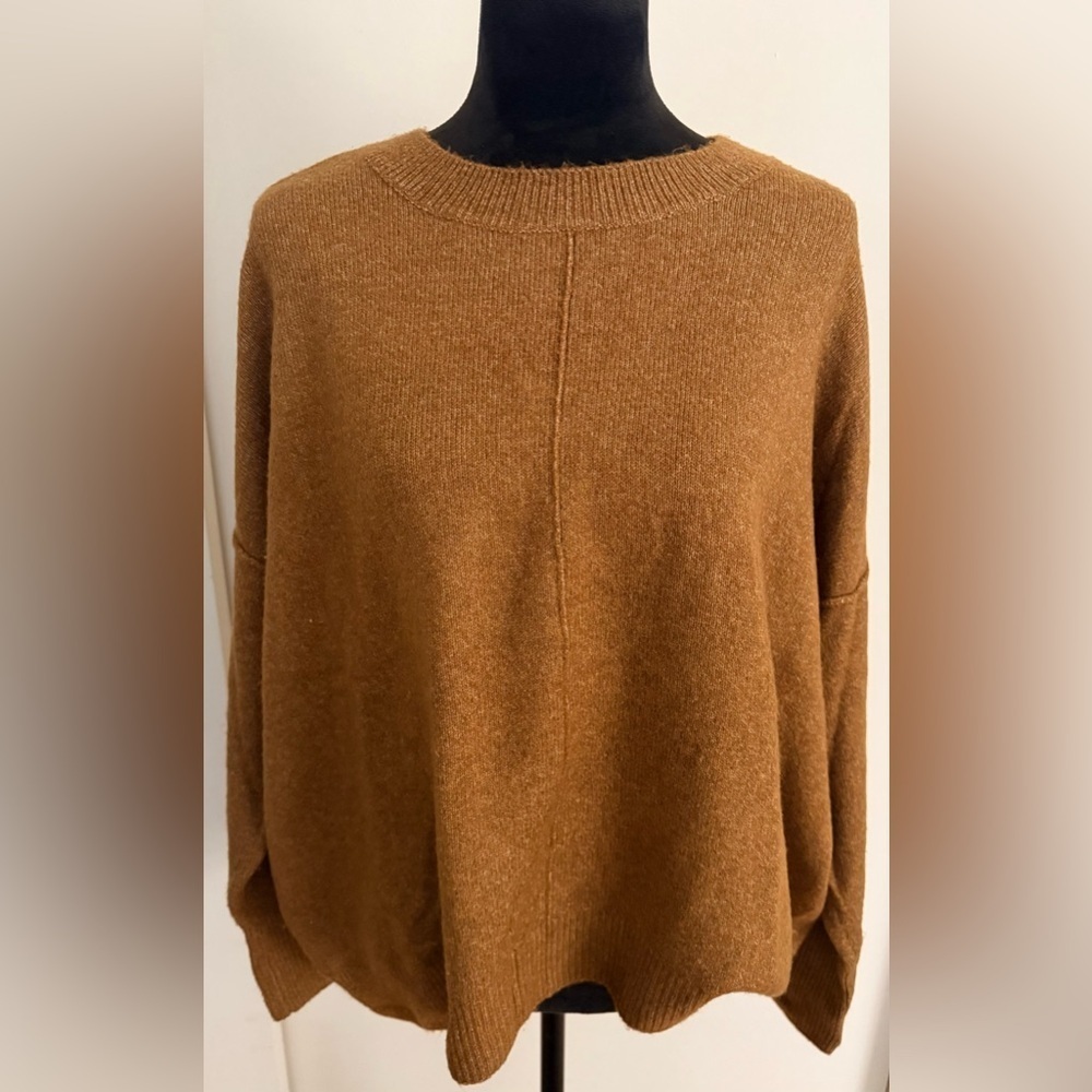 Vince Camuto Long Sleeve Crew Neck Sweater In Brown - Size XL - Picture 4 of 7